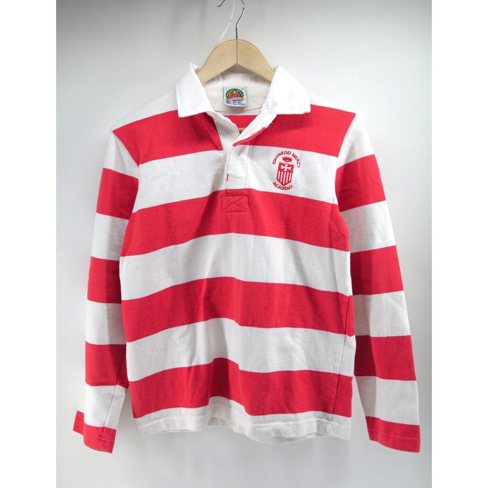 Barbarian‎ Rugby wear Shirt Women Large Gwynedd Mercy Red Striped